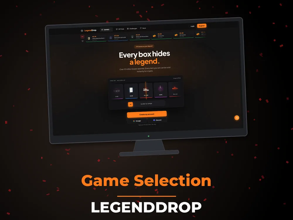 Legenddrop - Game Selection