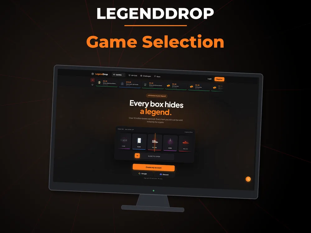 Legenddrop - Game Selection
