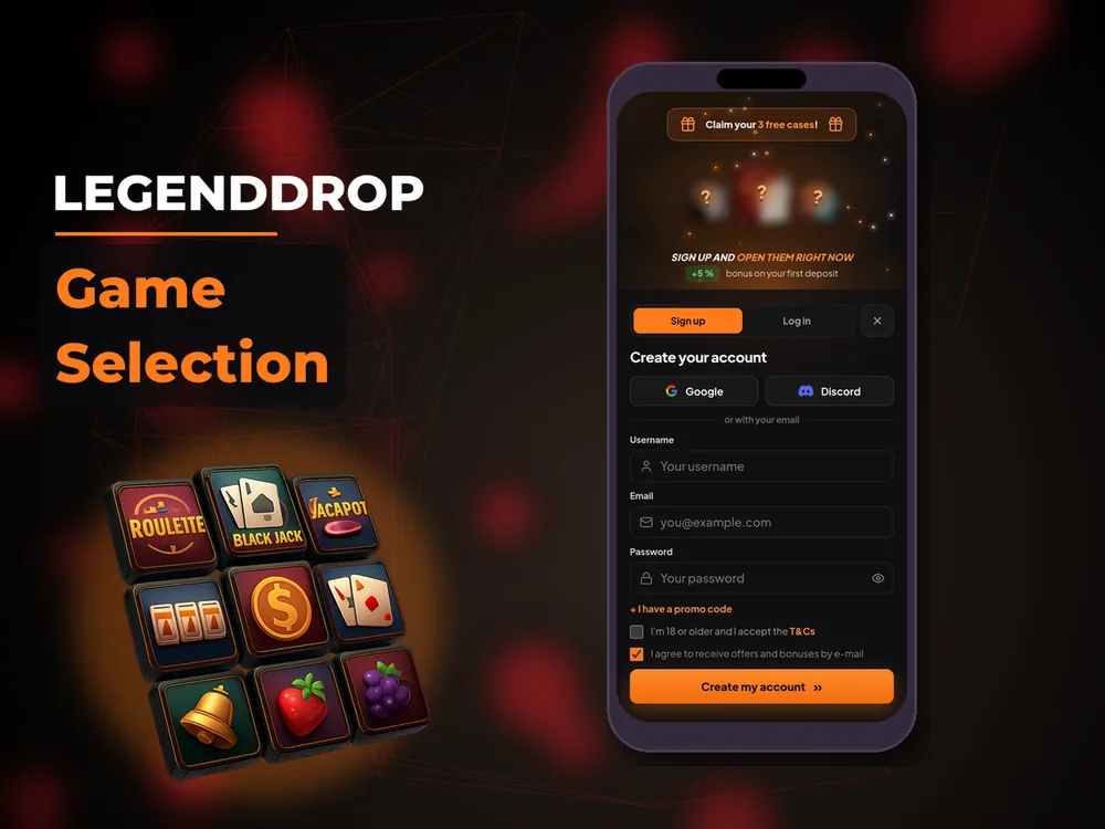 Legenddrop - Game Selection