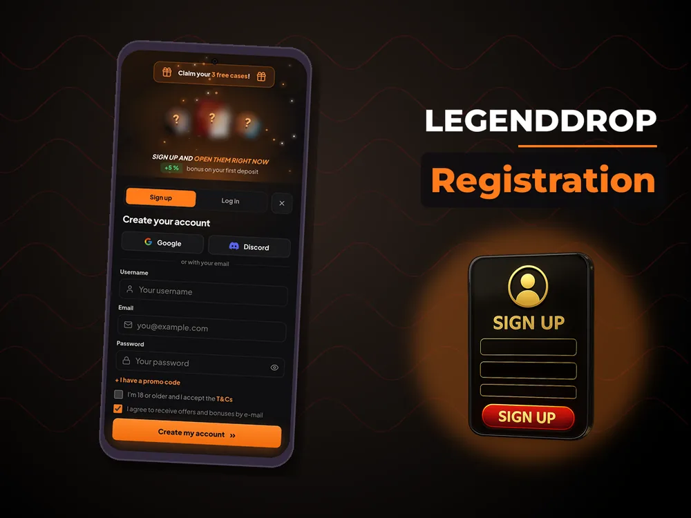 Legenddrop - Registration