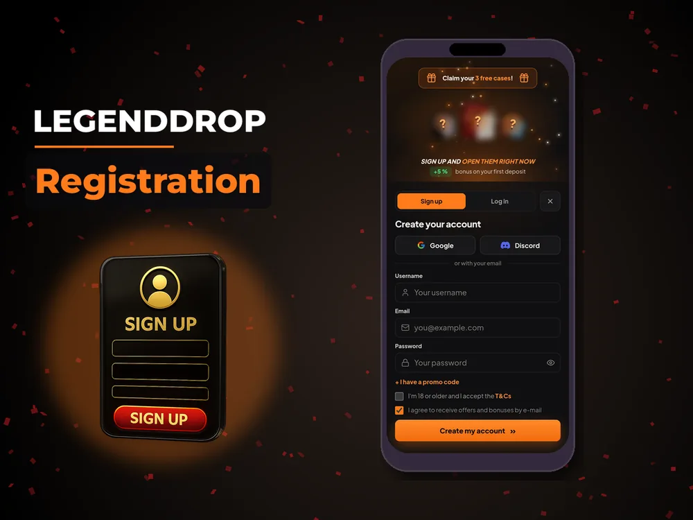 Legenddrop - Registration